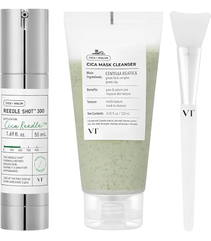 VT CICA REEDLE 美容液 セット まとめ売り Amazon.com: VT COSMETICS Bundle CICA Reedle Shot 300 & CICA Mask